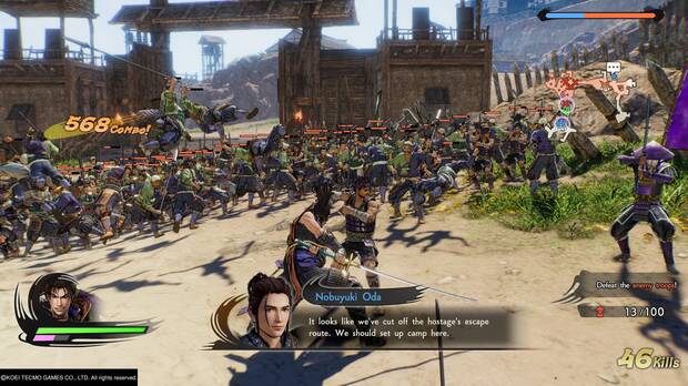 El gran cambio gráfico es su sombreado 'cel shading', pero en aspectos técnicos no hay grandes diferencias respecto a otros musou de Omega Force.