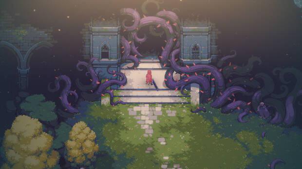 Eldest Souls nos presenta un mundo desolado con un bello y colorido diseño pixel art lleno de detalles