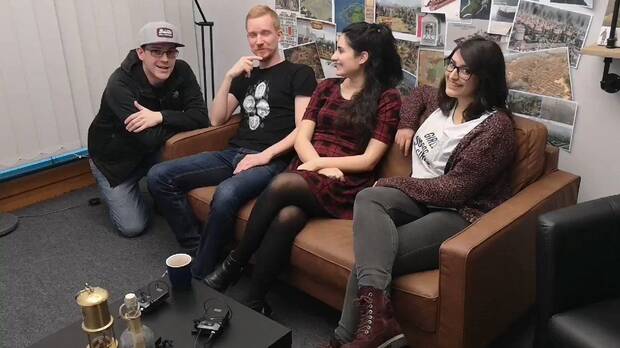 Curiel con parte del equipo de <i>Anno</i>.