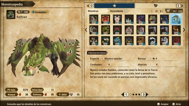 Monster Hunter Stories 2 - Estadísticas, fortalezas y debilidades de Rathian