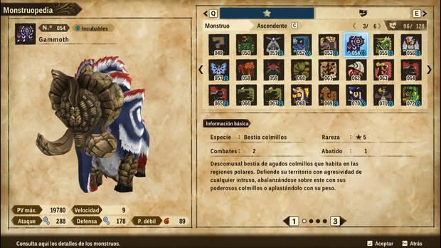 Monster Hunter Stories 2 - Estadísticas, fortalezas y debilidades de Gammoth