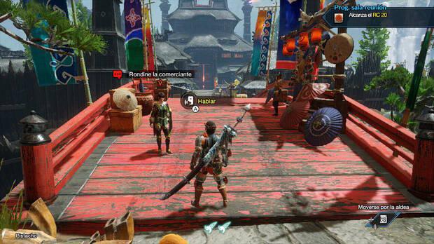 Monster Hunter Rise: Sunbreak - Hablar con Rondine para empezar la expansión