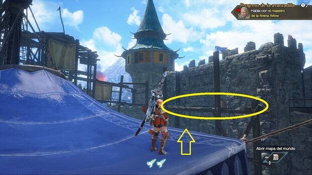 Monster Hunter Rise: Sunbreak - Recorrido para subir al nido de Bubos de Elgado