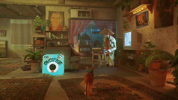 Stray - Capítulo 4 - Suburbios: Enseñarle la postal del exterior a Momo