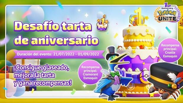 Desafos de pastel del 1er aniversario de Pokmon Unite