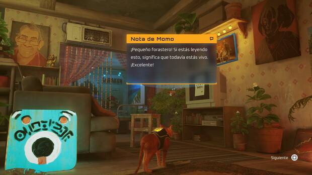 Stray - Capítulo 6 Suburbios, parte 2: Nota de Momo con instrucciones