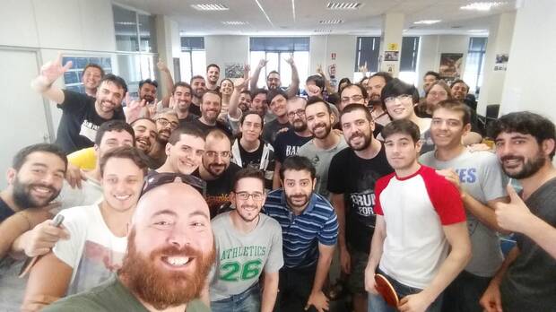 El equipo de Gameloft Madrid en 2016. La oficina cerró dos años después.