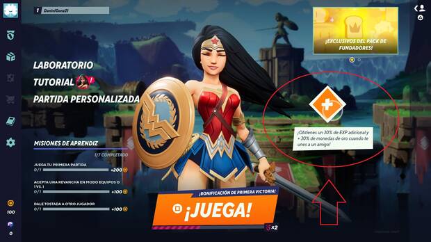 MultiVersus - Bonus de monedas de oro por jugar con amigos