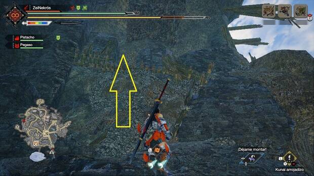 Monster Hunter Rise: Sunbreak - Zona para llegar hasta el registro de reliquia #VI del Bastión