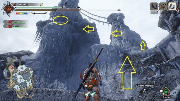 Monster Hunter Rise: Sunbreak - Cómo llegar hasta el punto de avanzada camarada 2 de Islas heladas