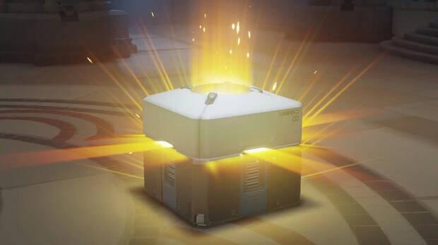 Caja de Botn de Overwatch.