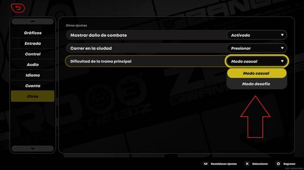 Zenless Zone Zero - Cambiar la dificultad en ajustes