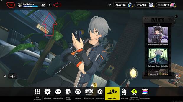 Zenless Zone Zero - Botón para editar tu perfil o cuenta proxy