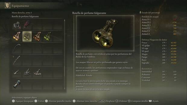 Elden Ring: Shadow of the Erdtree - Botella de perfume fulgurante
