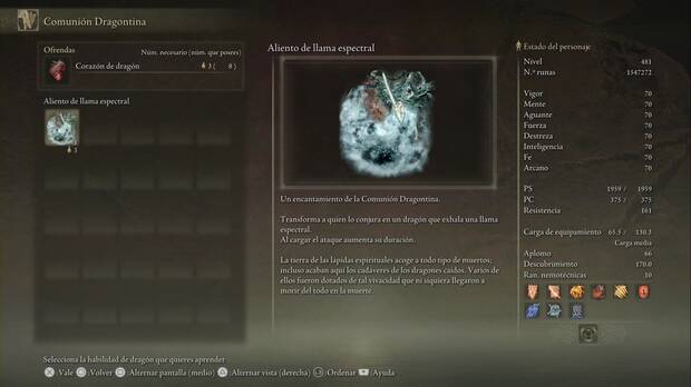 Elden Ring: Shadow of the Erdtree - Aliento de llama espectral