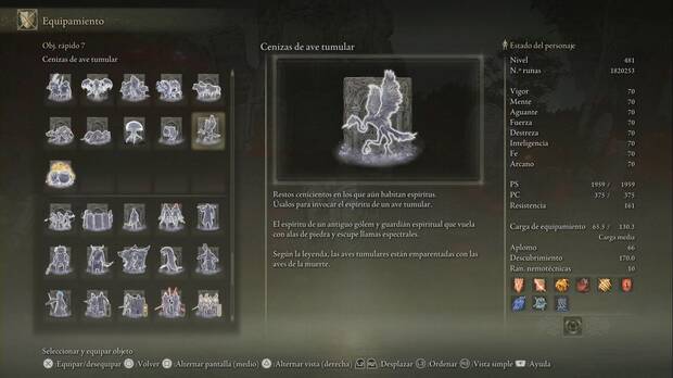 Elden Ring: Shadow of the Erdtree - Cenizas de ave tumular