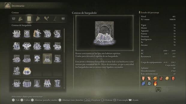 Elden Ring: Shadow of the Erdtree - Cenizas de hurgadedo