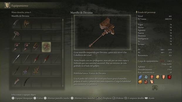 Elden Ring: Shadow of the Erdtree - Martillo de Devonia
