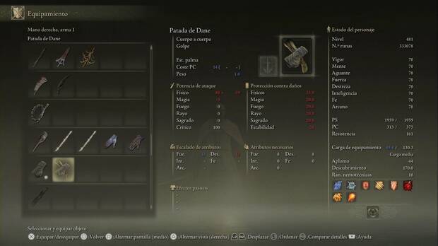 Elden Ring: Shadow of the Erdtree - Patada de Dane