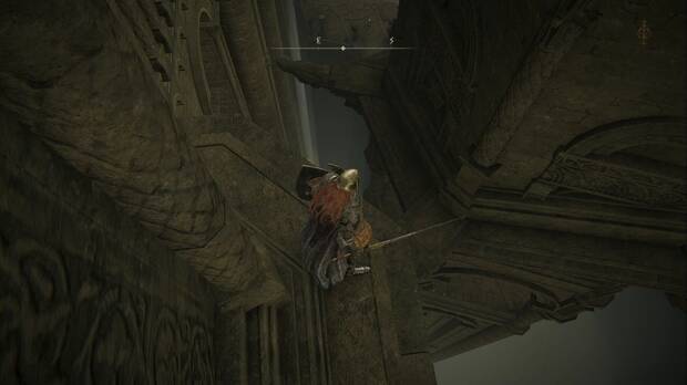 Elden Ring: Shadow of the Erdtree - Enir-Ilim: cornisa de la torre a la que saltar desde la pared
