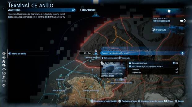 Death Stranding 2 - Instalaciones, ubicación del Centro de distribución sur F2