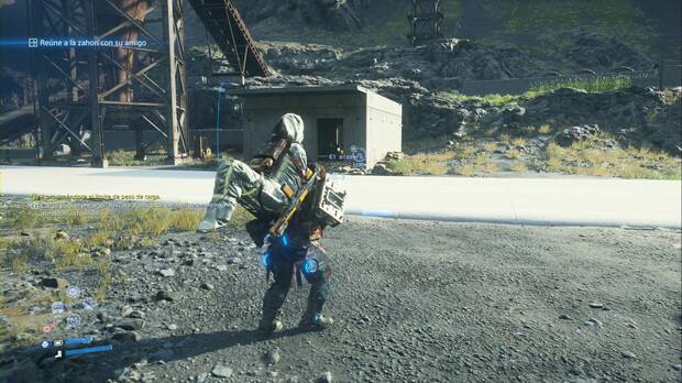 Death Stranding 2 - Episodio 6: Crisálida, Sam carga con el amigo de la zahorí