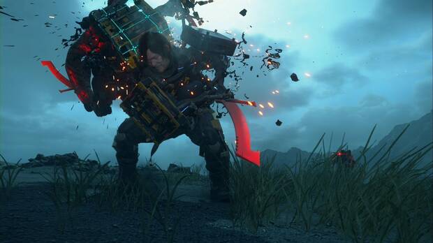 Death Stranding 2 - Episodio 6: Crisálida, Sam ataca con una espada a uno de los mecas