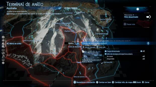 Death Stranding 2 - Instalaciones, ubicación del Centro de distribución norte F7