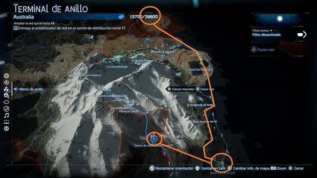 Death Stranding 2 - Episodio 10: Aislamiento, ruta más segura desde el Laboratorio de Heartman hasta el Centro de distribución norte F7