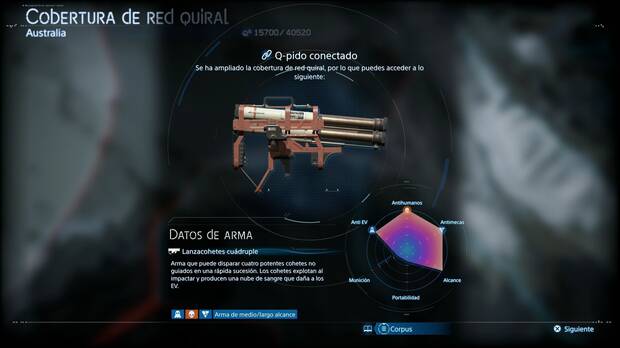 Death Stranding 2 - Armas, Lanzacohetes cuádruple