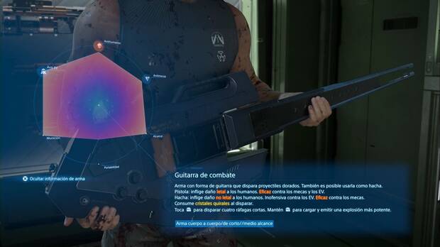 Death Stranding 2 - Armas, Guitarra de combate