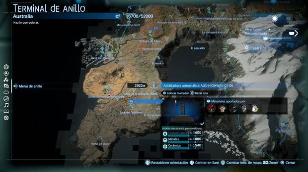 Death Stranding 2 - Guía de trofeos, ubicación de una asfaltadora automática