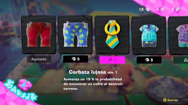 Como en Super Mario Odyssey, podemos equiparnos con distinta ropa, aunque aqu� nos otorgan diversas ventajas.