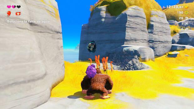 Donkey Kong Bananza - Ubicación del fósil amonites 27 en Estrato de la laguna