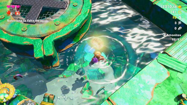 Donkey Kong Bananza - Ubicación del fósil amonites 28 en Estrato de la laguna