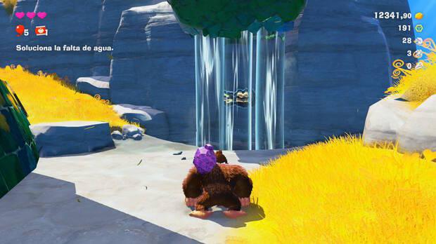 Donkey Kong Bananza - Ubicación del fósil amonites 29 en Estrato de la laguna