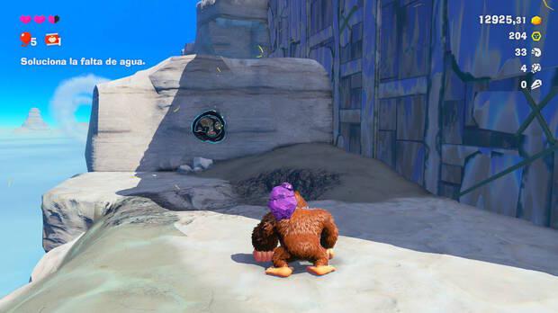 Donkey Kong Bananza - Ubicación del fósil amonites 34 en Estrato de la laguna