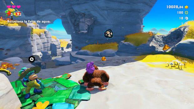 Donkey Kong Bananza - Ubicación del fósil amonites 20 en Estrato de la laguna