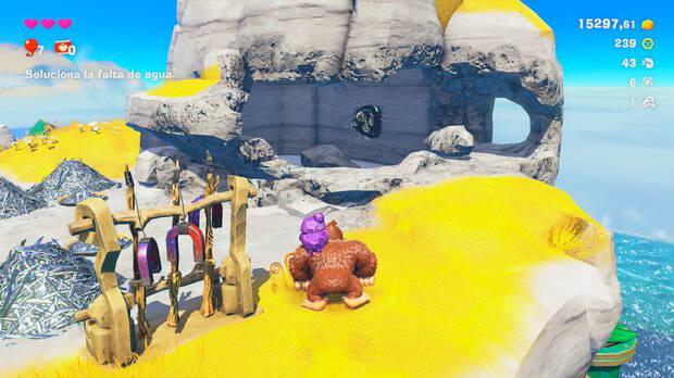 Donkey Kong Bananza - Ubicación del fósil amonites 44 en Estrato de la laguna