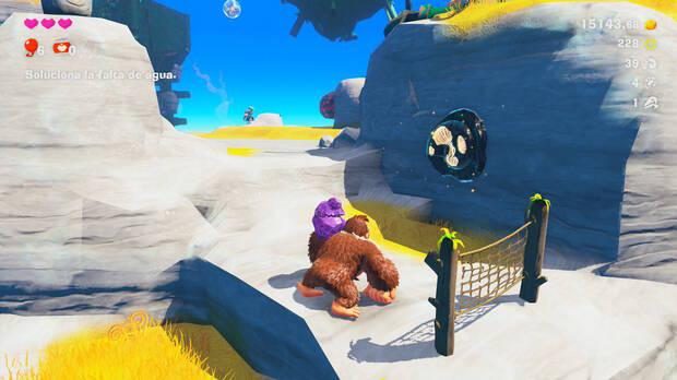 Donkey Kong Bananza - Ubicación del fósil amonites 40 en Estrato de la laguna