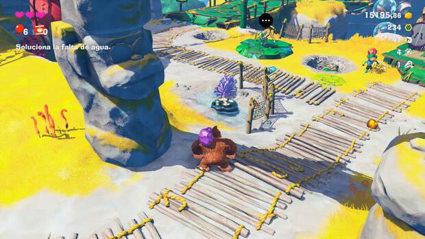 Donkey Kong Bananza - Ubicación del fósil amonites 42 en Estrato de la laguna