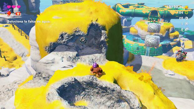 Donkey Kong Bananza - Ubicación del fósil amonites 22 en Estrato de la laguna