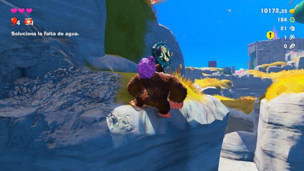 Donkey Kong Bananza - Ubicación del fósil amonites 23 en Estrato de la laguna