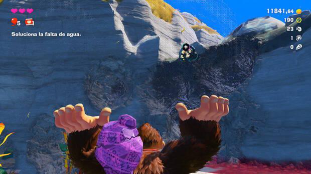 Donkey Kong Bananza - Ubicación del fósil amonites 24 en Estrato de la laguna