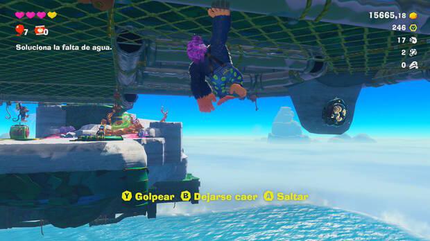 Donkey Kong Bananza - Ubicación del fósil amonites 49 en Estrato de la laguna