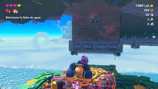 Donkey Kong Bananza - Ubicación del fósil amonites 52 en Estrato de la laguna