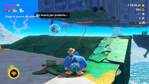 Donkey Kong Bananza - Ubicación del fósil amonites 58 en Estrato de la laguna