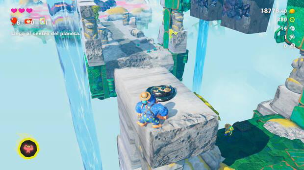 Donkey Kong Bananza - Ubicación del fósil amonites 61 en Estrato de la laguna