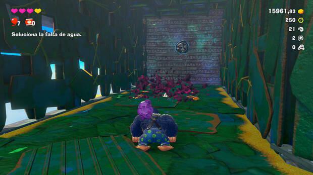 Donkey Kong Bananza - Ubicación del fósil amonites 53 en Estrato de la laguna