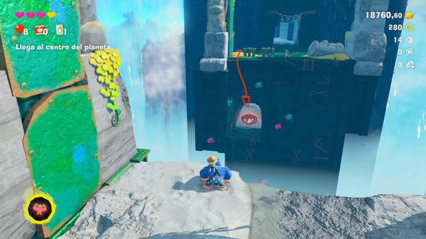 Donkey Kong Bananza - Ubicación del fósil anomalocaris 10 en Estrato de la laguna